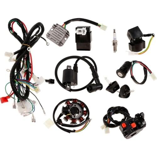 Electrics Wiring Harness Coil CDI Spark Plug For 150/250cc ATV Dirt Bike