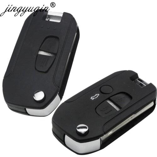 Jingyuqin 2/3 Buttons Left/Right Blade Remote Car Key Shell Case Fob for Mitsubishi Lancer Evolution Grandis Outlander