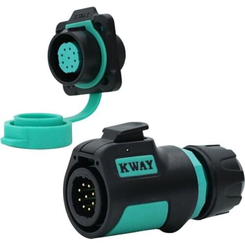 K20 IP68 9Pin Waterproof Quick Connect Panel/Cable Wire Connector 5A Industrial Male&Female Plug Signal Adapter Medical Lighting