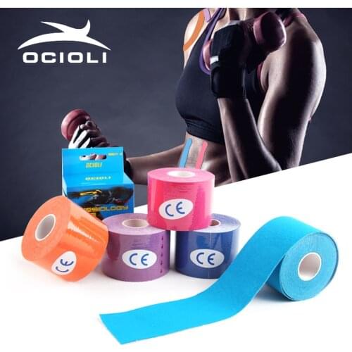 Kinesiology Tape Athletic Recovery Elastic Tape Kneepad Muscle Pain Relief Knee Pads Support for Gym Fitness Bandage Protector