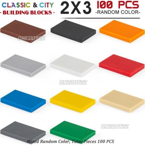 2X3 Children Classic City Building Blocks DIY Colorful Bulk Bricks Model Figures For Boys Girls Kids Educational Toys 100-500PCS