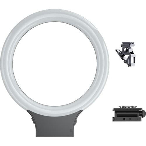 Live Supplementary LED Annular Photographic Lamp 3 Tone Light Exchange Fill Light Beauty Flash Lamp Selfie Stick Built-in 850mAh