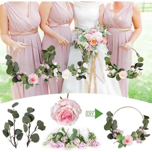Huiran Metal Wedding Garland Rustic Wedding Decor Accessories Vine Hand Garland Weeding Decoration For Weddings Flower Box Bag
