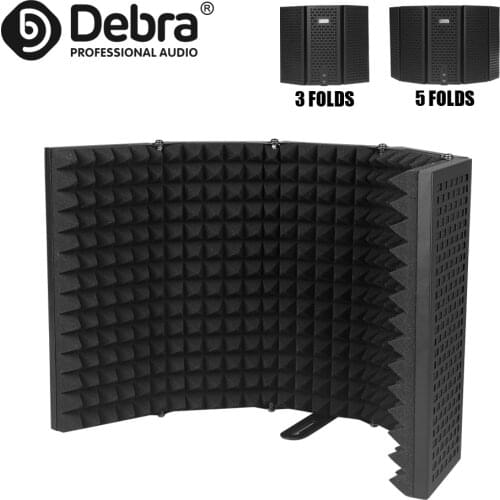 Debra 3 / 5 Metal Panels Foldable Soundproof Cover, Noise Reduction And Windproof Screen ,For Live Recording Soundproofing