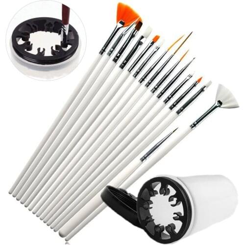 15 Pcs Model Hand-Painted Brush Pen Set Art Drawing Coloring Brushes Cleaning Pen Holder for DIY Gumdan Model Oil Acrylic Paint