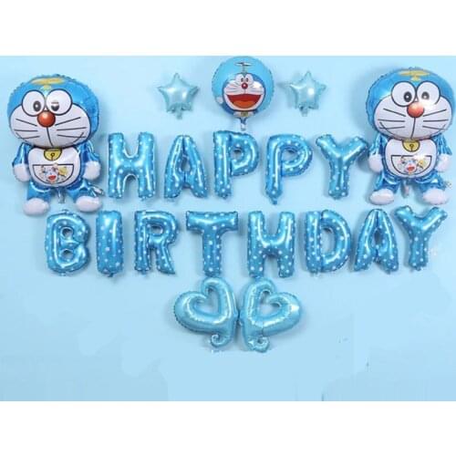 Childrens birthday party decoration balloon set cartoon animal alphabet balloon set birthday party decoration