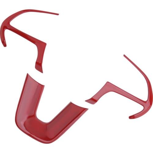 1Set Steering Wheel Moulding Cover Trim Car ABS Red Decoration Fit for Dodge Challenger Charger Durango Jeep Grand Cherokee SRT8