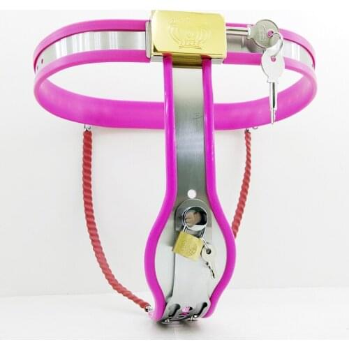 Stainless Steel Female Chastity Belt Metal Bondage Sexy Pants Adult Games Sex Toys For Women Chastity Lock Device BDSM Bondage