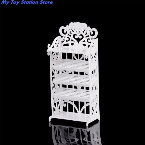 2018 New cute dollhouse Doll Shoes Rack Playhouse Accessories For girl Doll Furniture Kids Toys
