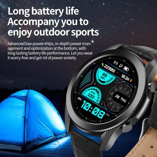 2021 new 1.35 inch large screen smart watch mens galaxy sports watch suitable for Samsung Bluetooth call watch Huawei watch men