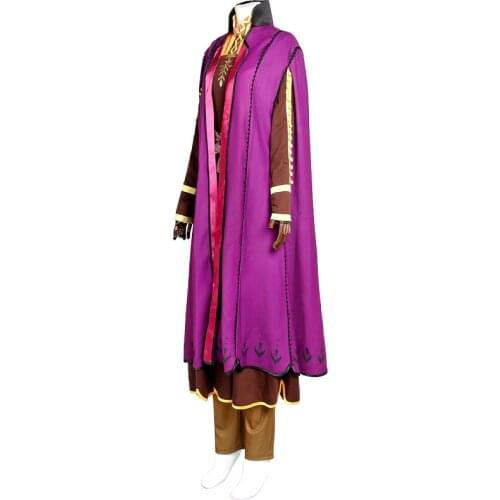 New Movie Anna Cosplay Costume Halloween Fancy Queen Princess Costume Anna Adult Kid Dress Custom Made