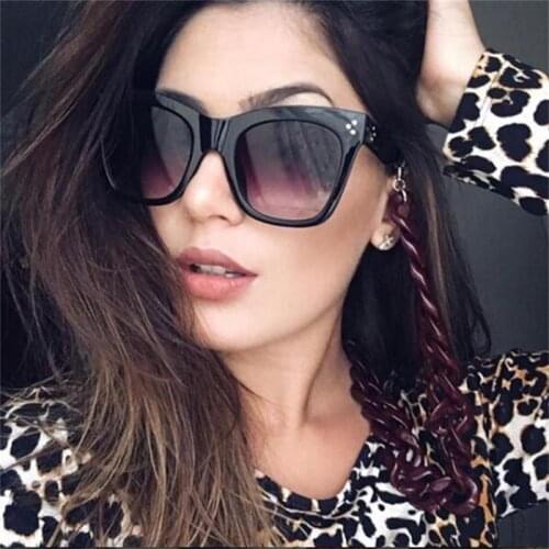 Fashion Square Oversizd Sunglasses Women Vintage Retro Black Sun Glasses For Men large Frame Female Shades Oculos Gafas