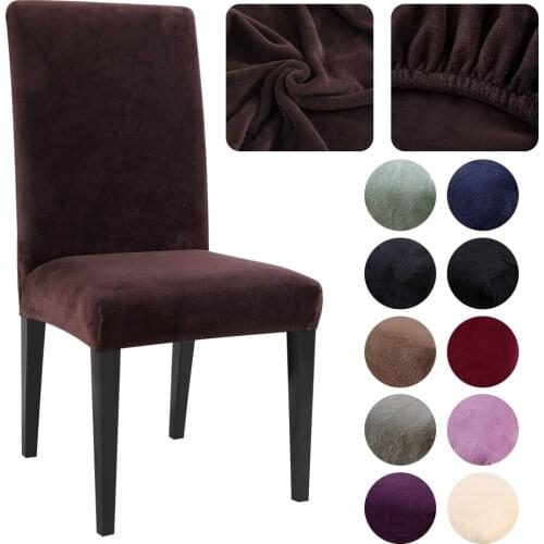 Solid Color Plain Chair Cover Spandex Elastic Removable High Back For Dining Room Kitchen Wedding Hotel Banquet 1/2/4/6 Pcs