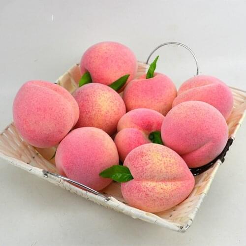 Festive Party Supplies Artificial Decorations Fruits Color Foam Simulation Peach Model Imitation Ornament Props 6pc/lot
