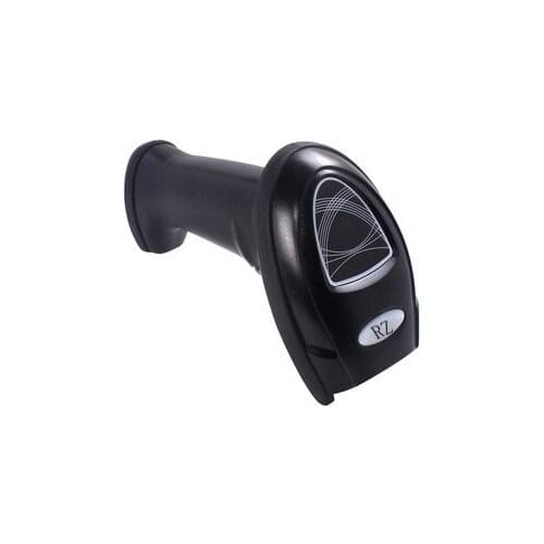 Rugged black handheld 2D wired barcode scanner for supermarket