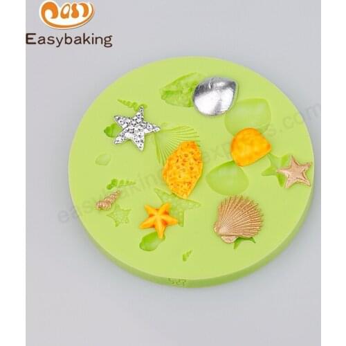 Silicone Molds For Cake Decoration Ice Cube Chocolates Beach Series Starfish Shell Design Cute Craft
