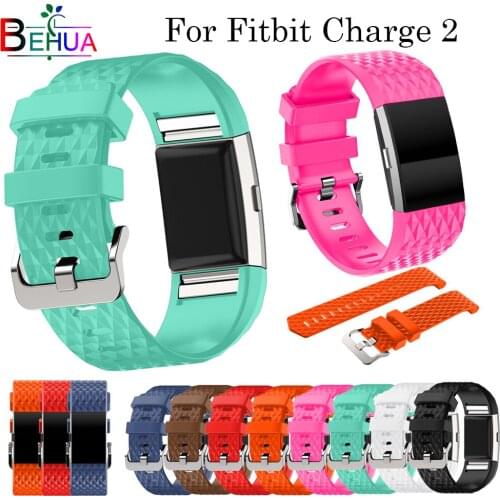Outdoor sport Silicone Watch Band For Fitbit Charge2 smart watch Bracelet strap WristBand For Fitbit Charge 2 Band Replacement