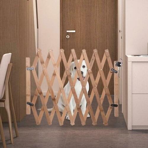 Folding Pet Dog Cat Barrier Wooden Gate Fence Baby Infant Safety Protection Indoor Dog Puppy Barrier Door Isolating Fence