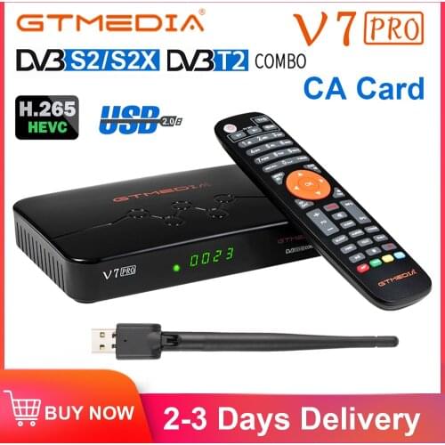 Satellite TV Receiver GTMEDIA V7 PRO H.265 DVB S2/T2 Combo TV Box Support USB Wifi Set Top Box Better than GT MEDIA V7 Plus