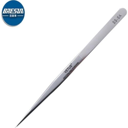 VETUS super-hard extra tip tweezers eyelash grafting clip SS-SA ST-11 straight forceps bent forceps mobile phone maintenance cli