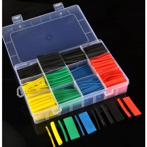 530pcs Car Electrical Cable Tube kits Heat Shrink Tube Tubing Wrap Sleeve Assorted 8 Sizes Mixed Color Tubing Sleeving Wrap Wire
