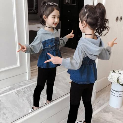 2020 Spring Kids Tracksuit Girls Costume Childrens Clothing T Shirt And Black Pants Kids Sport Suits for Girls Clothes Set