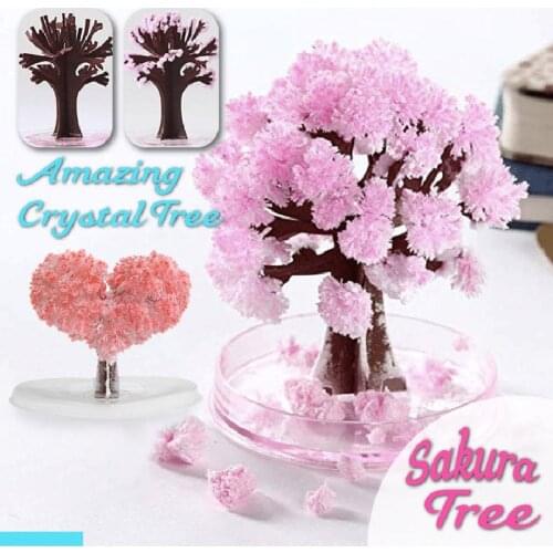 Magic Growing Tree Paper Sakura Crystal Trees Desktop Cherry Blossom Toys HY99