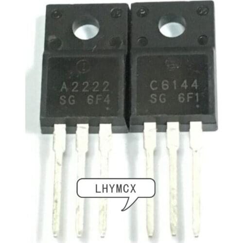 10pcs 2SA2222 2SC6144 TO-220F 5pairs 5pcs A2222 + 5pcs C6144 TO-220
