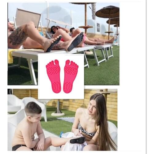 2PCS/Pair Foot Stickers Shoes For Stick On Soles Sticky Pads Beach Pool Sock Waterproof Hypoallergenic Adhesive Foot Care Pads