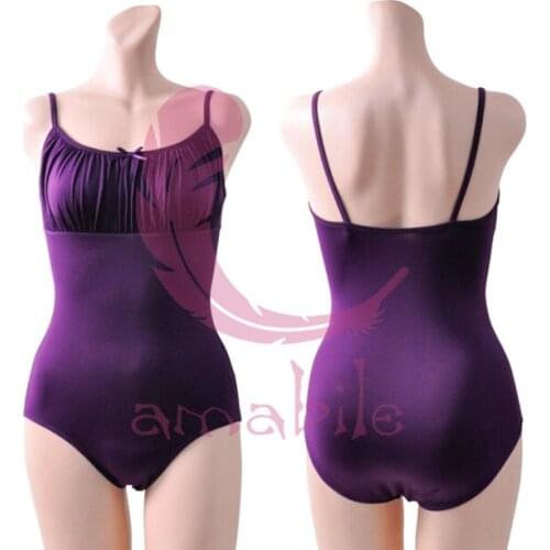 Ballet Dance Gymnastics ruffle collar strap leotard adult leotard AL0325