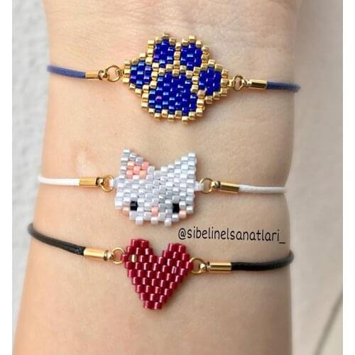 MIYUKI Bracelets For Women Bohemian love heart Butterfly Bracelet Girl Gift