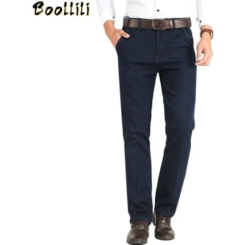 Business Skinny Jeans For Men Spring Autumn Male Brand Classic Straight Stretch Long Slim Fit Cotton Denim Pants Mens Trousers