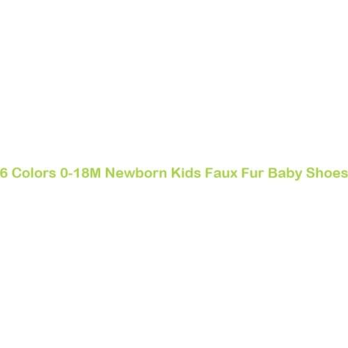 Focusnorm 6 Colors 0-18M Newborn Kids Faux Fur Baby Shoes Autumn Spring Boys Girls Shoes Soft Sole Indoor Shoes 0-18M