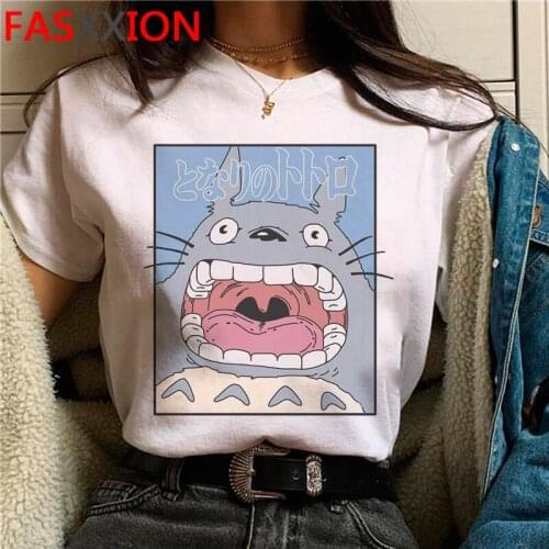 Totoro Studio Ghibli summer top tshirt female tumblr ulzzang couple graphic tees women japanese summer top tshirt