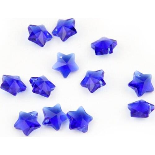 Crystal Handmade Beads 14mm 100-2000pcs Dark Blue Crystal Five Stars Bead Top Quality Glass For Jewelry Wedding Decoration DIY