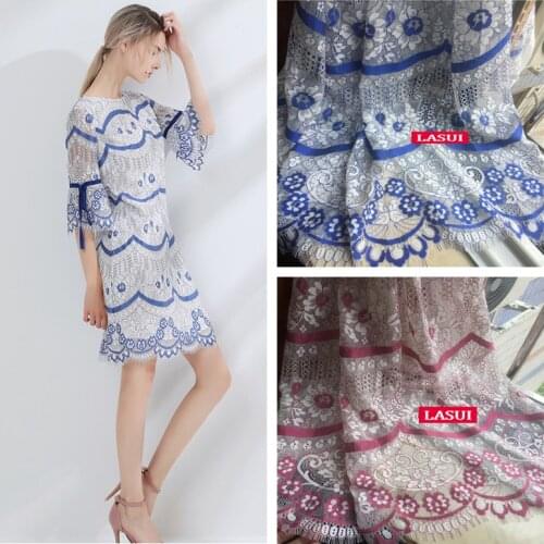 LASUI 1.5m *1.5m=1piece 2 colors skin-friendl two-tone hollow French eyelashes lace fabric elegant DIY dress Accessories C0185