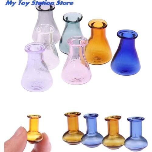 New 2PCS/lot 1/12 Dollhouse Miniature Mini Vase For Doll House Kitchen Furniture Decor Accessories