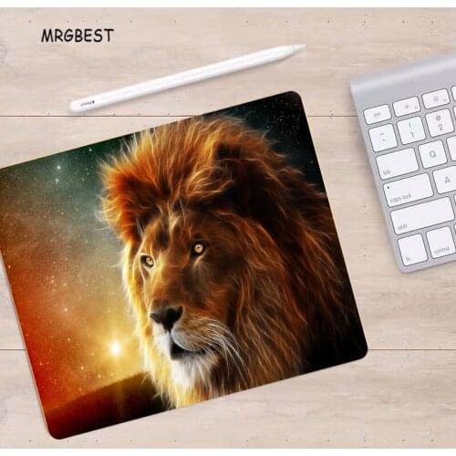 MRGBEST Mouse Pad Small 22X18/25X20/29X25CM with High Quality Soft Rubber Lion Pattern Pads Game Accesroies Decorate Table