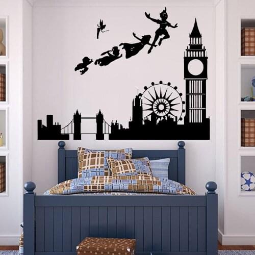 Kids Room Wall Decal Cartoon Pirate London Pattern Vinyl Nursery Interior Wall Sticker Home Decoration For School Classroom Y901