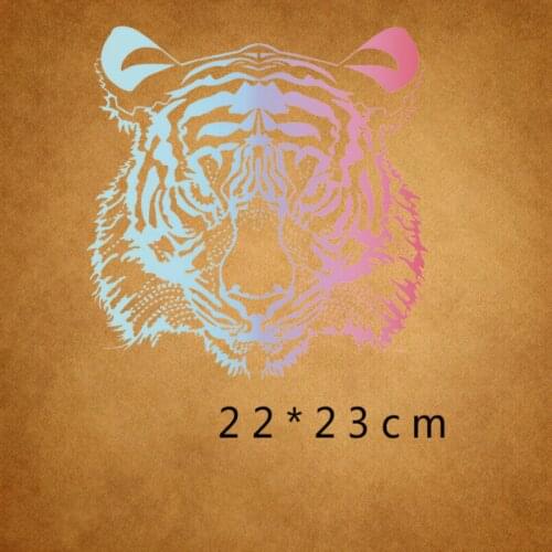 2020 new unreal multicolor Tiger head patch 23*22cm T-shirt Dresses Sweater Washable thermal transfer Printed iron on patch