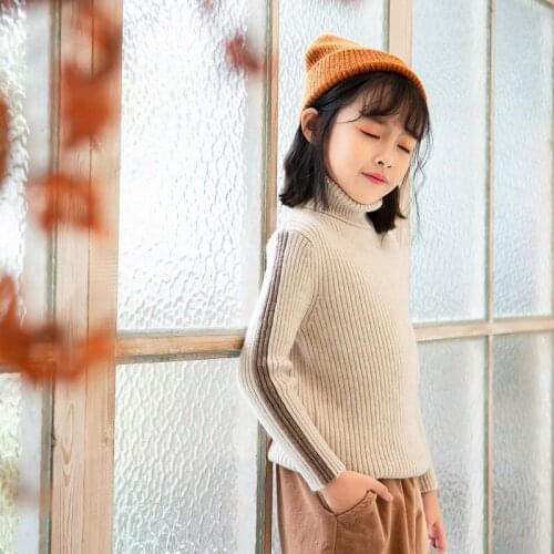 New Winter Pullover Girls and Boys Sweater High Collar Baby Girls and Boys Basic Sweater Fashion Kids Winter Sweater , #8227