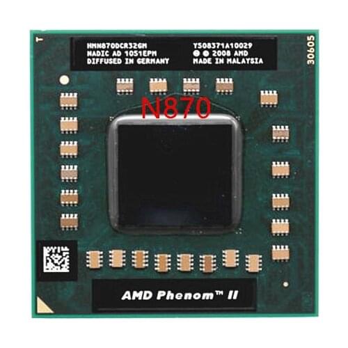 Original AMD cpu laptop N870 HMN870DCR32GM CPU 1.5M Cache/2.3GHz/Socket S1 triple Core Laptop processor N 870 N-870