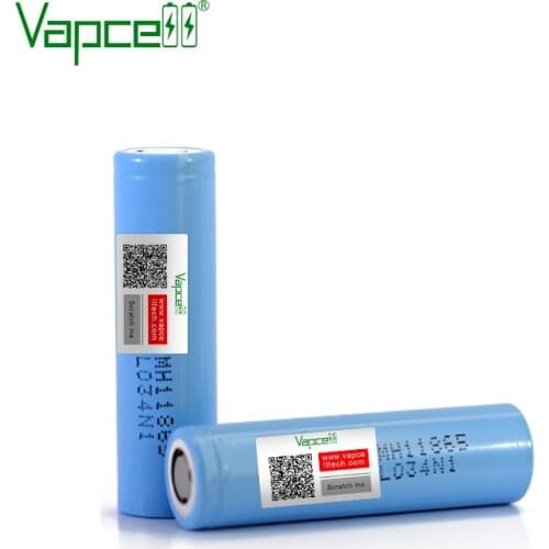 Vapcell original 18650 3200mAh 10A MH1 rechargeable li ion battery flat / button top batteries for flashlight tool free shipping