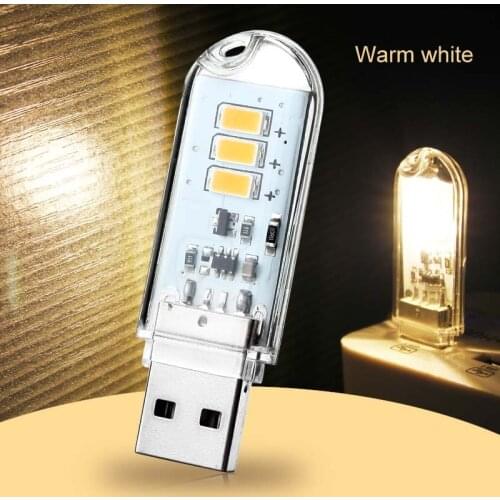 Pcs Brand New 5V Warm /Cool White Touch Sensor Mini 5730 SMD 3 LED USB Lamp Reading for good selling Touch Sensor LED light Lamp