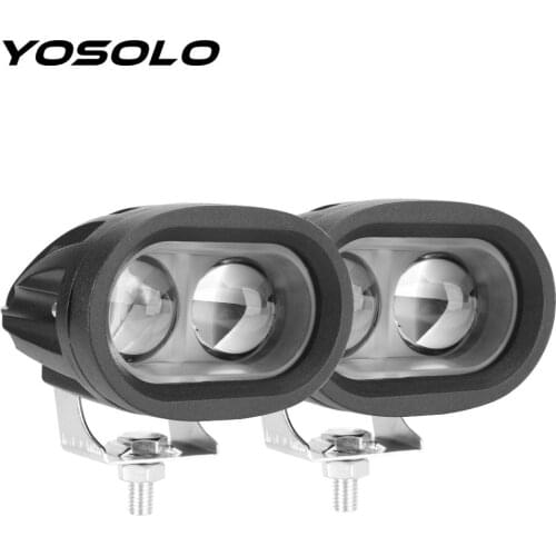 2000Lm 20W Motorcycle Headlights Lamp 4D len LED Work Light DC9-80V For Car Truck Motorbike Spotlight Universal Car Fog Lamp