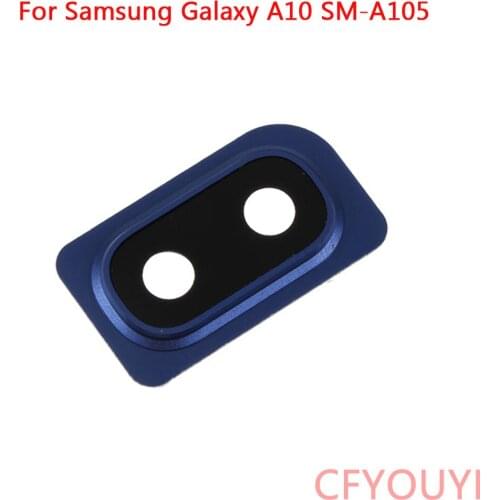 Original New For Samsung Galaxy A10 A105 Back Camera Lens Ring Cover with Glass Lens
