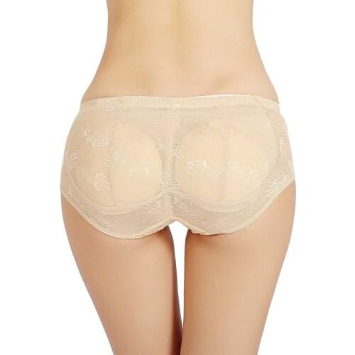Women Butt Lifter Panties Padded Briefs Underwear Lace Pad Panties Fake Buttocks Push Up Lingerie Body Shaper Fake Butt Briefs