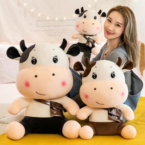 30/40cm Cute Cartoon Backpack Bull Doll Plush Stuffed Toy Sofa Home Decoration Bull Doll Plush Stuffed Toy Sofa Home Decoration