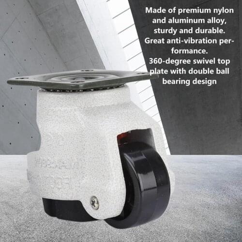 4 Pcs Retractable Leveling Casters Industrial Machine Swivel Caster 55 MM Wheel for Office Chair Trolley 330 Lbs Capacity GD-40