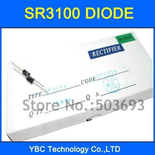 50pcs/lot SR3100 Schottky Diode